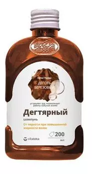 Шампунь Дегтярный от перхоти и повышенной жирности волос Vitateka/Витатека 200мл