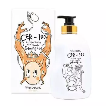 Шампунь для волос с коллагеном Cer-100 collagen coating hair muscle shampoo Elizavecca 500мл