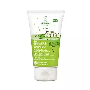 Шампунь-гель для волос и тела лайм детский Weleda/Веледа туба 150мл