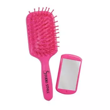 Щетка для волос массажная с зеркалом кидс квадратная Ригла