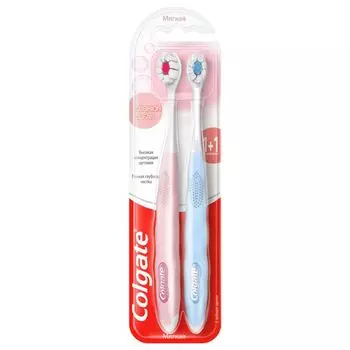 Щетка зубная мягкая Cushion Clean Colgate/Колгейт 2шт