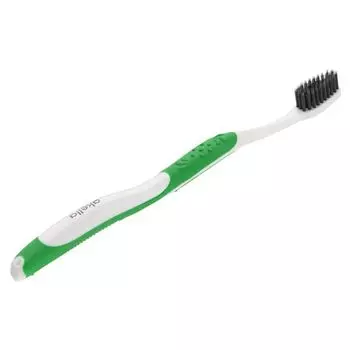 Щетка зубная средняя для взрослых с угольным напылением белая Akella/Акелла