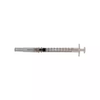 Шприц инъекционный 3-х компонентный стерильный 27Gх1/2 Luer Zdravcity/Здравсити 0,4х13мм 1мл 100шт