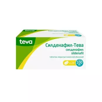Силденафил-Тева таблетки п/о плен. 100мг 24шт