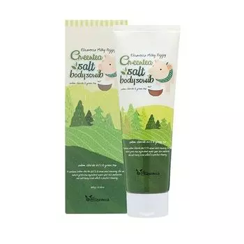 Скраб для тела с морской солью и экстрактом зел/чая Milky piggy greentea salt Elizavecca 300г
