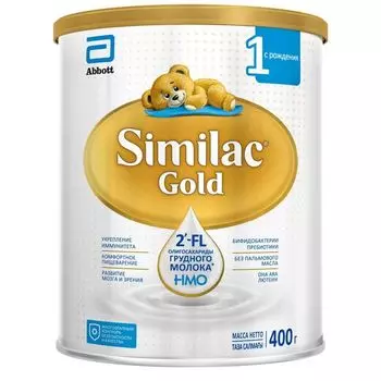 Смесь сухая молочная начальная адаптированная для детей от 0 до 6 мес. Gold 1 Similac/Симилак банка 400г