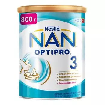 Смесь сухая молочная Nan/Нан 3 Optipro 800г