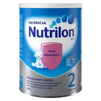 Смесь сухая молочная последующая адаптированная с 6 мес. ГА 2 Nutrilon/Нутрилон банка 800г