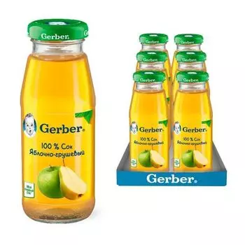 Сок Яблоко Груша Gerber 175мл