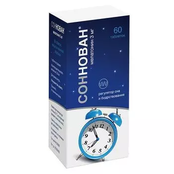 Соннован таблетки п/о плен. 3мг 60шт