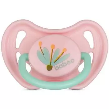 Соска-пустышка латексная круглая Flora 6 мес+ BABOO