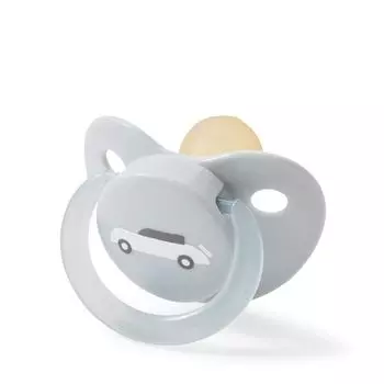 Соска-пустышка латексная с колпачком машинка 0+ мес. Happy Baby/Хэппи Беби