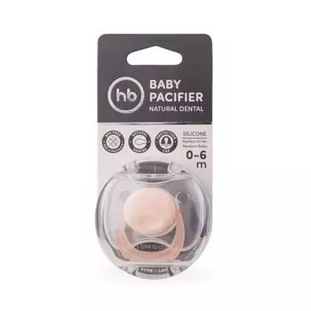 Соска-пустышка силиконовая капля с колпачком розовая 0-6 мес. Happy Baby/Хэппи Беби