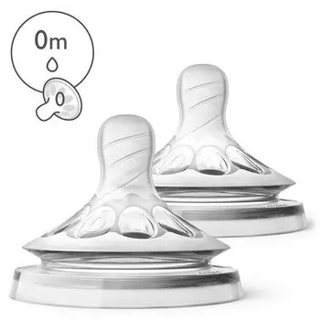 Соска силиконовая очень медленный поток для новорожденных Natural Avent/Авент 2шт (SCF040/27)