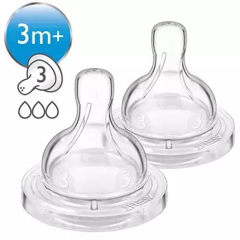 Соска средний поток Philips Avent (Филипс Авент) Anti-colic SCF633/27, 2 шт, 3 мес+