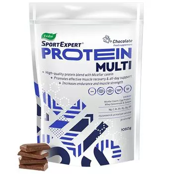 СпортЭксперт Мульти Протеин шоколад без сахара Эвалар порошок для приема внутрь 1050г