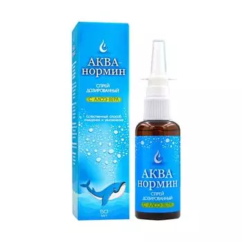 Спрей гигиенический очищение и увлажнение с алоэ АКВАнормин 50мл