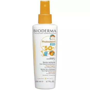 Спрей солнцезащитный для лица и тела детский SPF50+ Photoderm Bioderma/Биодерма 200мл