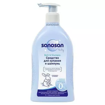 Средство для купания-шампунь для младенцев с дозатором Sanosan/Саносан 500мл (985016)