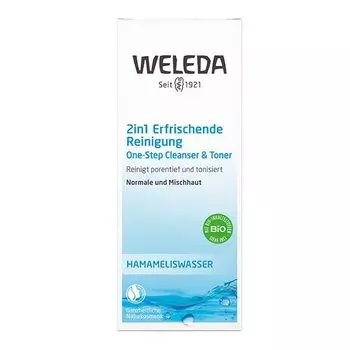 Средство для нормальной и комбинированной кожи лица тонизирующее очищающее 2 в 1 Weleda/Веледа фл. 100мл