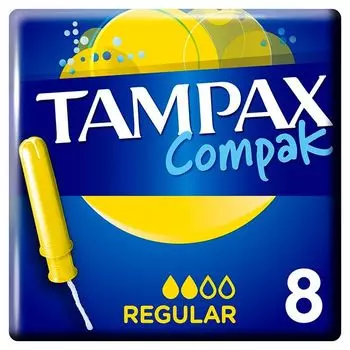 Тампоны с аппликатором Regular Compak Tampax/Тампакс 8шт
