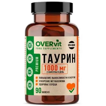 Таурин OVERvit/ОВЕРвит капсулы 90шт
