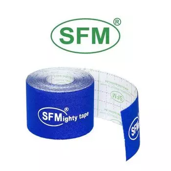 Тейп кинезиологический на хлопковой основе в рулоне синий SFM-Plaster 5х500см