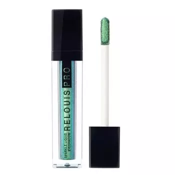 Тени для век жидкие сияющие Pro sparkle Relouis 4,7г тон 35 Miracle green