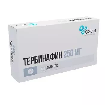 Тербинафин таблетки 250мг 10шт