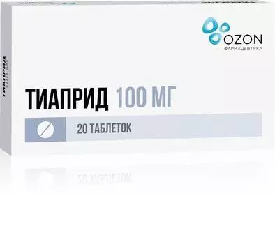 Тиаприд таблетки 100мг 20шт
