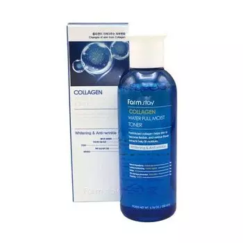 Тонер антивозрастной увлажняющий с коллагеном Collagen FarmStay 200мл