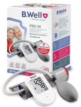 Тонометр полуавтоматический с манжетой М на плечо PRO-30 B.Well/Би Велл