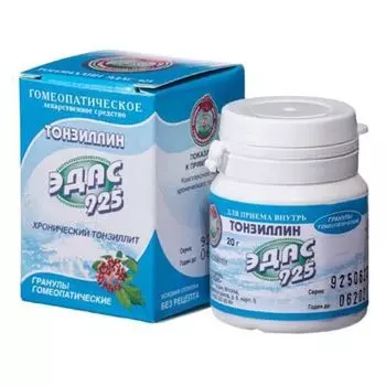 Эдас-925 Тонзиллин гранулы гомеопатические банка 20г