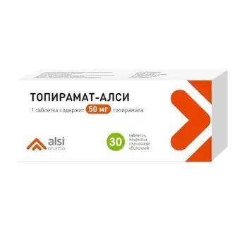 Топирамат-Алси таблетки п/о плен. 50мг 30шт