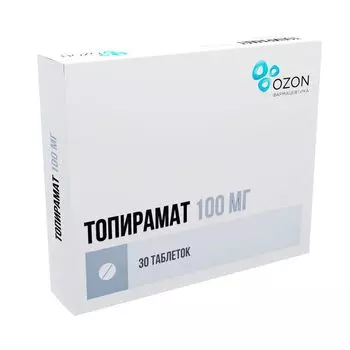 Топирамат таблетки п/о плен. 100мг 30шт