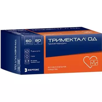 Тримектал ОД таблетки п/о плён. с пролонг. высвобожд. 80мг 60шт