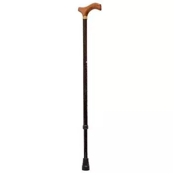 Трость алюминиевая регулируемая по высоте, с деревянной ручкой Аверсус, арт.22т/дер.