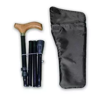 Трость складная с деревянной ручкой и устройством против скольжения Аверсус, арт.22ус/дер.