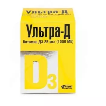Ультра-Д витамин Д3 25мкг таблетки жевательные 1000МЕ 425мг 360шт