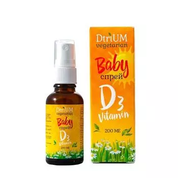 Витамин Д3 для детей DtriUM раствор для приема внутрь с дозатором 200МЕ 30мл