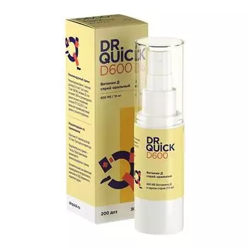 Витамин Д Dr.Quick/Др.Квик спрей подъязычный дозированный 600МЕ 30мл