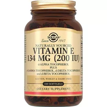 Витамин Е 134мг Solgar/Солгар капсулы 200МЕ 684мг 100шт