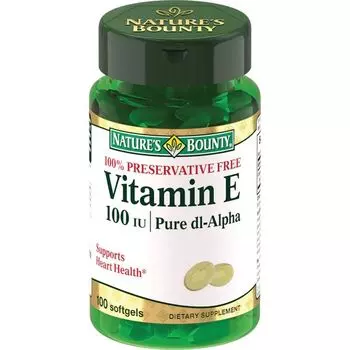 Витамин Е Nature's Bounty/Нэйчес баунти капсулы 100МЕ 100шт