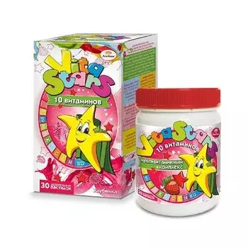 Витастарс клубника пастилки жевательные 3г 30шт
