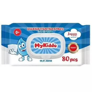 Влажная туалетная бумага детская MyKiddo 80шт