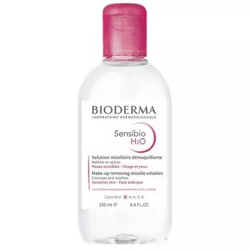 Вода мицеллярная для нормальной и чувствительной кожи лица Н2О Sensibio Bioderma/Биодерма 250мл