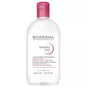 Вода мицеллярная для нормальной и чувствительной кожи лица Н2О Sensibio Bioderma/Биодерма 500мл