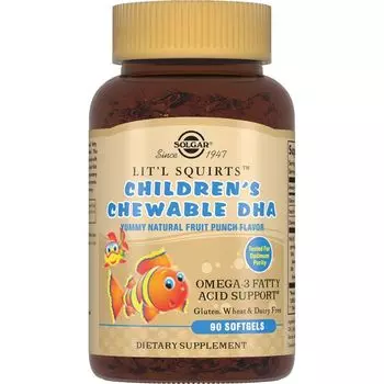 Золотые рыбки Solgar/Солгар таблетки жевательные 90шт