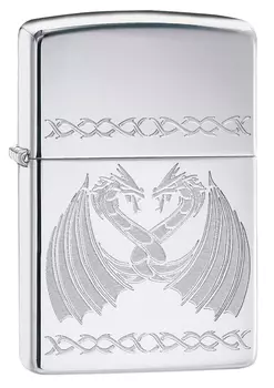 Зажигалка High Polish Chrome Dancing Dragons ZIPPO 29988