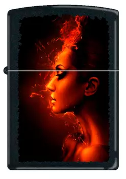 Зажигалка матовая ZIPPO 218 BURNING WOMAN